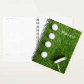 Golfbal op Green Grass voor Golfer Planner (Display)