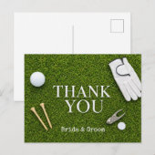 Golfbal op groen gras briefkaart (Voorkant / Achterkant)