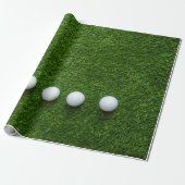 Golfbal op groen gras cadeaupapier (Uitgerold)