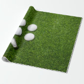 Golfbal op groen gras cadeaupapier (Uitgerold)