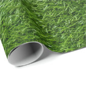 Golfbal op groen gras cadeaupapier (Rol Hoek)