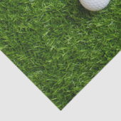 Golfbal op groen gras met V.S.-vlag Tissuepapier (Detail)