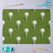 Golfbal op groene gras achtergrond tissuepapier (Craft)