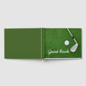 Golfbal op groene gras golfer gastenboek (Volledig)