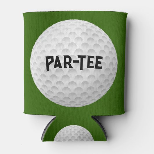 Golfbal op groene koeler (Voorkant)