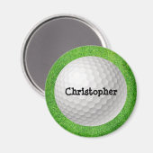 Golfbal op groene magneet (Voorkant / Achterkant)