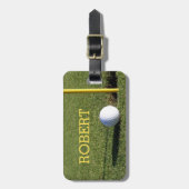 Golfbal op het groen | Golfen Bagagelabel (Voorkant verticaal)