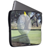 Golfbal op papier in een gelaagde samenstelling, laptop sleeve (Voorkant Rechts)