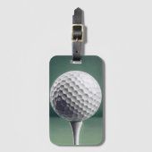 Golfbal op T-shirt Bagagelabel (Voorkant (verticaal))