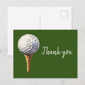 Golfbal op t-shirt Dank u kaart (Voorkant / Achterkant)