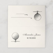 Golfbal op T-shirt Escort Kaart Place Card Ivory Plaatskaartje (Buitenkant ongevouwen)