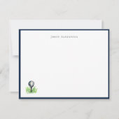 Golfbal op T-shirt, Golfers personaliseert Bedankkaart (Voorkant)