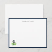 Golfbal op T-shirt, Golfers personaliseert Bedankkaart (Voorkant / Achterkant)