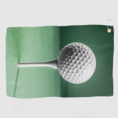 Golfbal op T-shirt Golfhanddoek (Horizontaal)