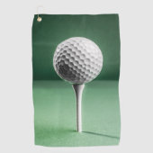 Golfbal op T-shirt Golfhanddoek (Voorkant)