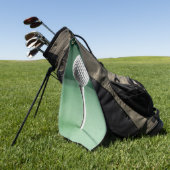 Golfbal op T-shirt Golfhanddoek (Groen)