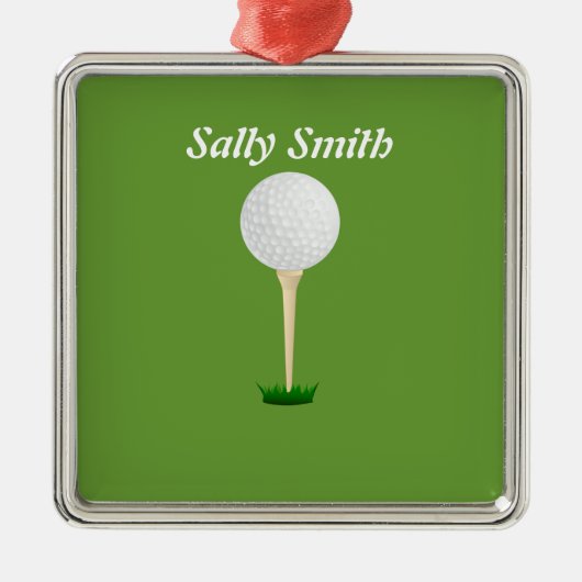 Golfbal op t-shirt Green Ornament (Voorkant)