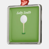 Golfbal op t-shirt Green Ornament (Links)