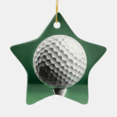 Golfbal op T-shirt keramische decoratie (Voorkant)