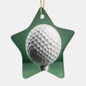 Golfbal op T-shirt keramische decoratie (Links)