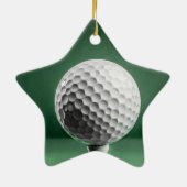Golfbal op T-shirt keramische decoratie (Achterkant)