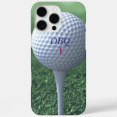 Golfbal op T-shirt Monogram Moderne Golfer Telefoo Case-Mate iPhone Case (Achterkant)
