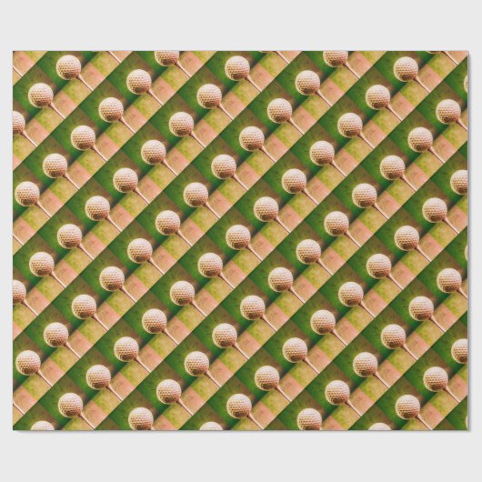 Golfbal op T-shirt-pakpapier Cadeaupapier (Vlak)