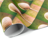 Golfbal op T-shirt-pakpapier Cadeaupapier (Rol Hoek)