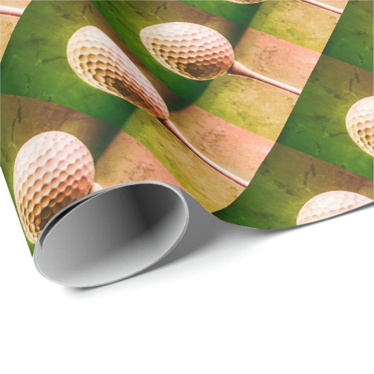 Golfbal op T-shirt-pakpapier Cadeaupapier (Rol Hoek)