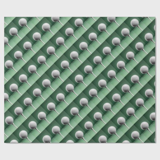 Golfbal op T-shirt-pakpapier Cadeaupapier (Vlak)