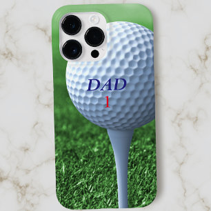 Golfbal op T-shirt Pap Naam Nummer Groene Golfer iPhone 16 Pro Hoesje