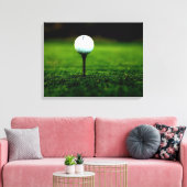 Golfbal op T-shirt, Rich Green Turf Canvas Print (Insitu (Woonkamer))