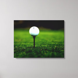 Golfbal op T-shirt, Rich Green Turf Canvas Print