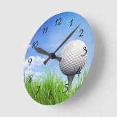 Golfbal op t - shirt ronde klok (Hoek)