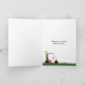 golfbal op t - shirt voor de verjaardag van de kaart (Binnen)