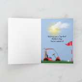 Golfbal op T-shirt voor Moederdag Kaart (Binnen)