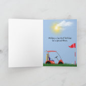 Golfbal op T-shirt voor nicht Kaart (Binnen)