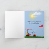 Golfbal op T-shirt voor opa Kaart (Binnen)