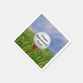 Golfbal op t-shirt voor pensionering servet (Hoek)