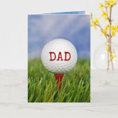 golfbal op t-shirt voor Vaderdag Kaart (Gele Bloem)