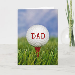 Golfbal op t-shirt voor Vaderdag Kaart
