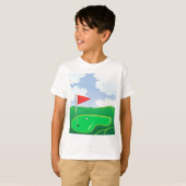 Golfbal op Tee met Driver Club T-shirt (Voorkant volledig)