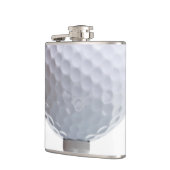 Golfbal op witte Sjabloon Achtergrond Textuur Heupfles (Links)