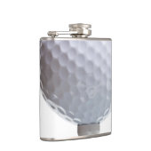 Golfbal op witte Sjabloon Achtergrond Textuur Heupfles (Rechts)