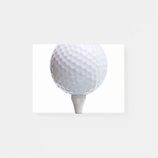 Golfbal op witte Sjabloon Achtergrond Textuur Post-it® Notes (Voorkant)