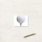 Golfbal op witte Sjabloon Achtergrond Textuur Post-it® Notes (Op bureau)
