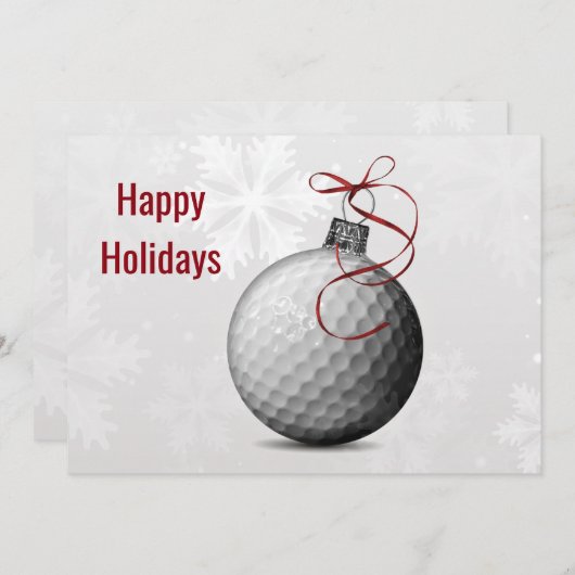 golfbal ornament Holiday Greeting Kaarten (Voorkant / Achterkant)