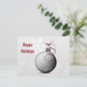 golfbal ornament Kerstkaarten Feestdagenkaart (Staand voorkant)