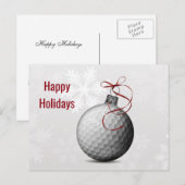 golfbal ornament Kerstkaarten Feestdagenkaart (Voorkant / Achterkant)