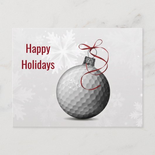 golfbal ornament Kerstkaarten Feestdagenkaart (Voorkant)